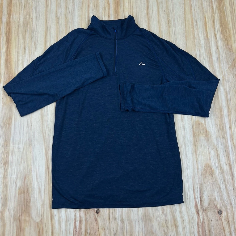 Merino Blend By Paradox 1/4 Zip‎ Pullover Mens Sz S Blue  DriRelease Fresh Guard